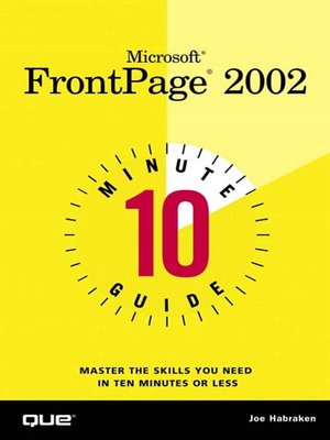 cover image of 10 Minute Guide to Microsoft  FrontPage 2002